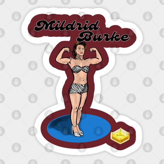 Mildred Burke Sticker by TL Bugg